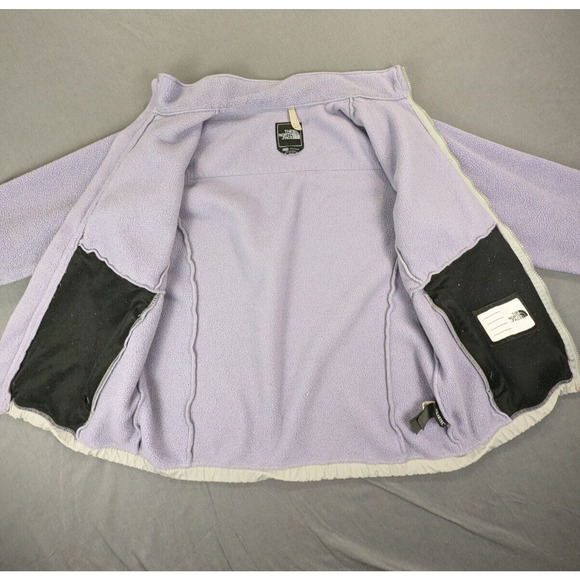 North Face Fleece Jacket XL Girls Purple Full Zip Polyester Rayon Outdoor - Picture 7 of 13